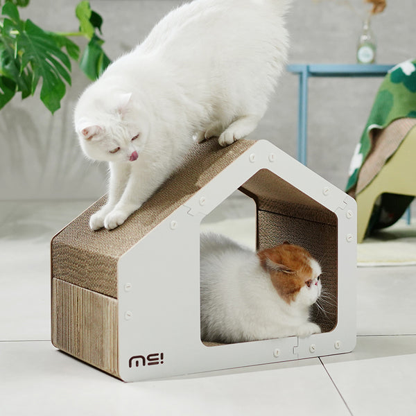 Makesure All-in-One Cat Scratching White House: Ultimate Play, Scratch & Nap